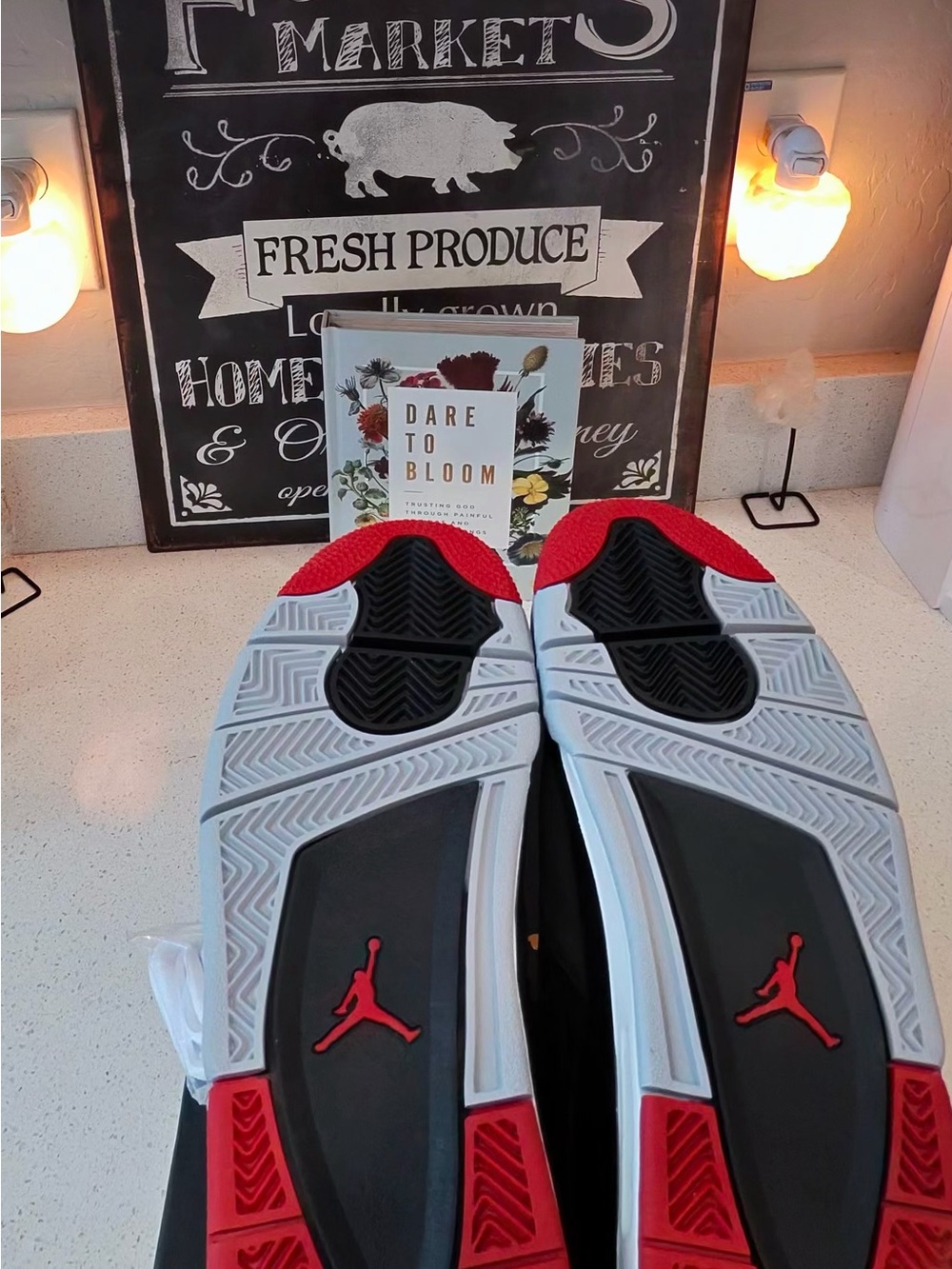 Nike Kids Red Black White Jordan Low-Top Sneakers